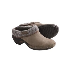 Merrell Women's Luxe Knit Drizzle Clog Slip-On‎ Cable Knit, Suede Taupe Nubuck 6